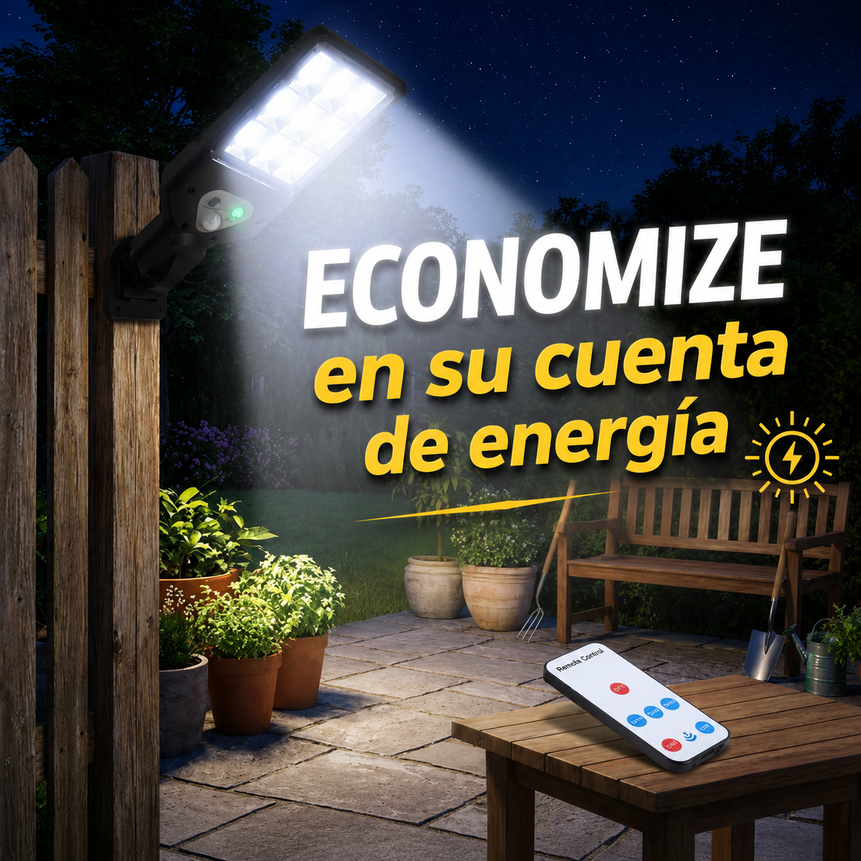 🔥 AHORRA HASTA 72% DE ENERGÍA  - Foco Mini Solar Para Exteriores