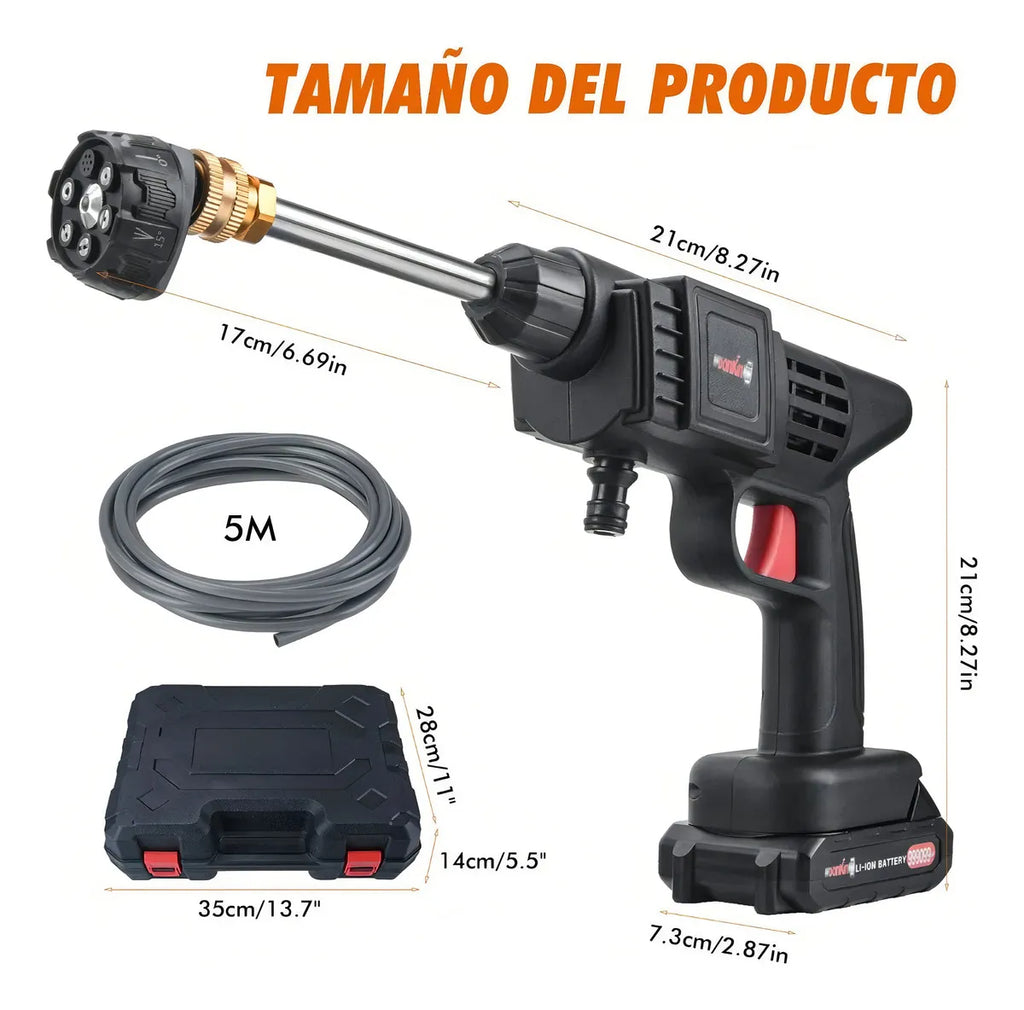 COMBO 💦 Hidrolavadora Inalámbrica + 💨 Aspiradora Portátil 4 en 1