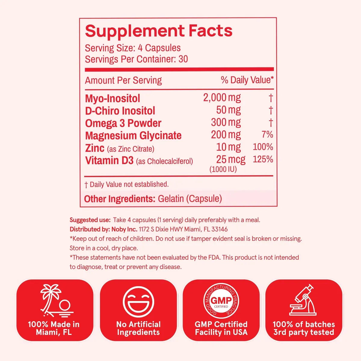 Inositol Peach Perfect 125g